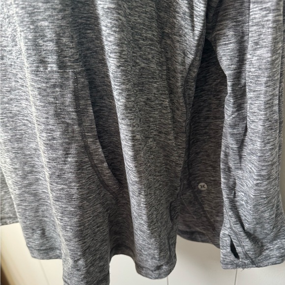 RBX Womens Loose Fit  Heathered Gray Scuba Hooded Workout Top w Thumbholes Sz 2X - Picture 5 of 10